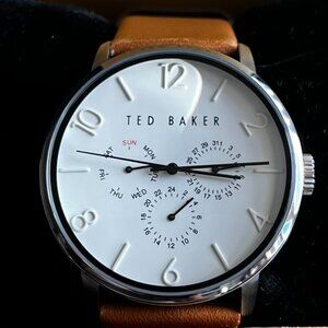 Classic Brown Leather Strap-Ted Baker Men's Watch -BKPPGS3019I-In Original BOX